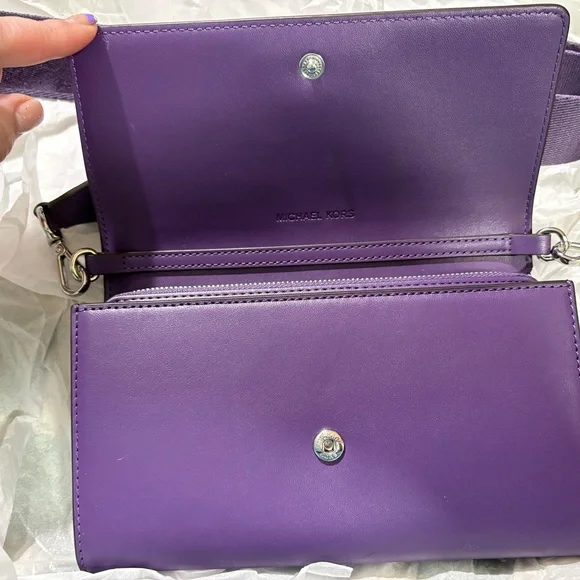 NWOT Michael Kors Ombre Purple Crossbody Bag - Picture 3 of 6